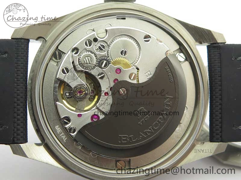 Fifty Fathoms Bathyscaphe 43mm SS GF 1:1 Best Edition Black Dial on Sail-canvas Strap A HighPerformance 5286