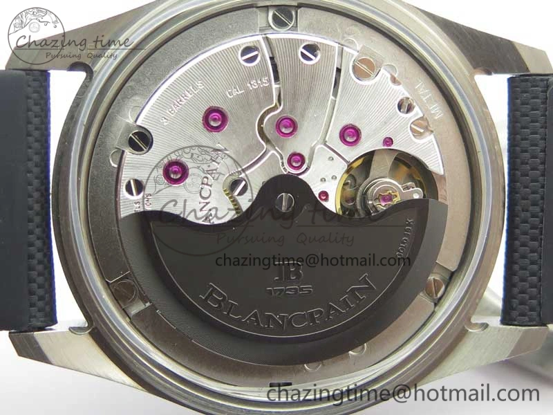 Fifty Fathoms Bathyscaphe 43mm SS GF 1:1 Best Edition Black Dial on Sail-canvas Strap A HighPerformance 5286