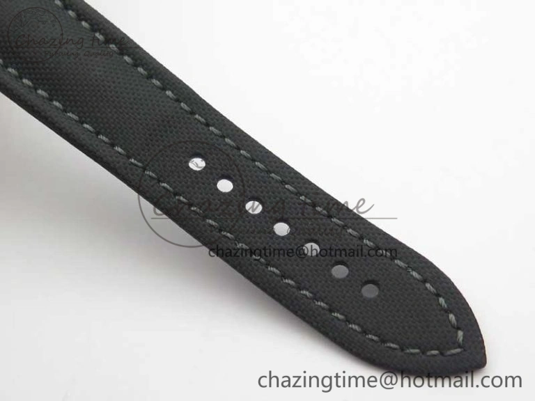 Fifty Fathoms Bathyscaphe 43mm SS GF 1:1 Best Edition Black Dial on Sail-canvas Strap A HighPerformance 5286