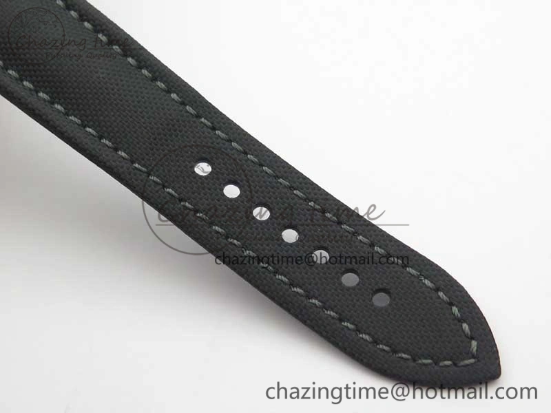 Fifty Fathoms Bathyscaphe 43mm SS GF 1:1 Best Edition Black Dial on Sail-canvas Strap A HighPerformance 5286