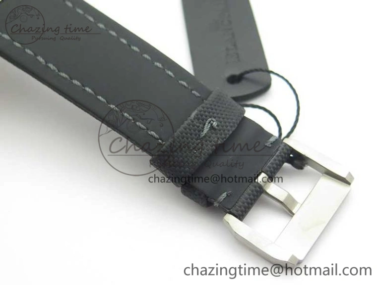 Fifty Fathoms Bathyscaphe 43mm SS GF 1:1 Best Edition Black Dial on Sail-canvas Strap A HighPerformance 5286