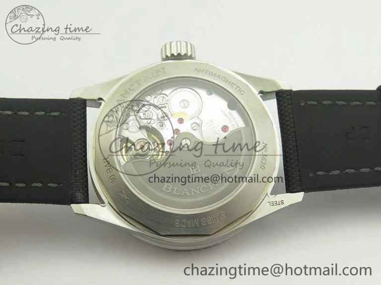 Breathable Fifty Fathoms Bathyscaphe 43mm SS ZF 1:1 Best Edition Gray Dial On Sail-Canvas Strap A 5291
