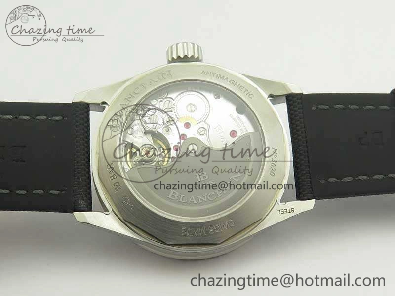 Breathable Fifty Fathoms Bathyscaphe 43mm SS ZF 1:1 Best Edition Gray Dial On Sail-Canvas Strap A 5291