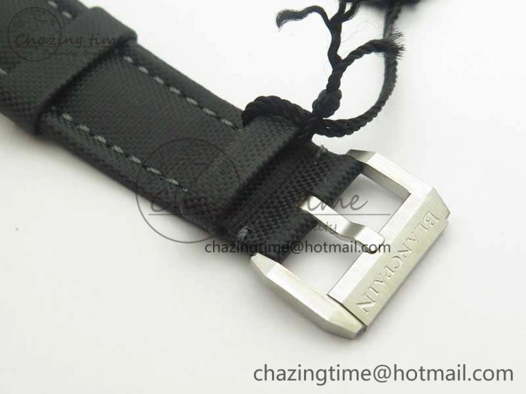Breathable Fifty Fathoms Bathyscaphe 43mm SS ZF 1:1 Best Edition Gray Dial On Sail-Canvas Strap A 5291