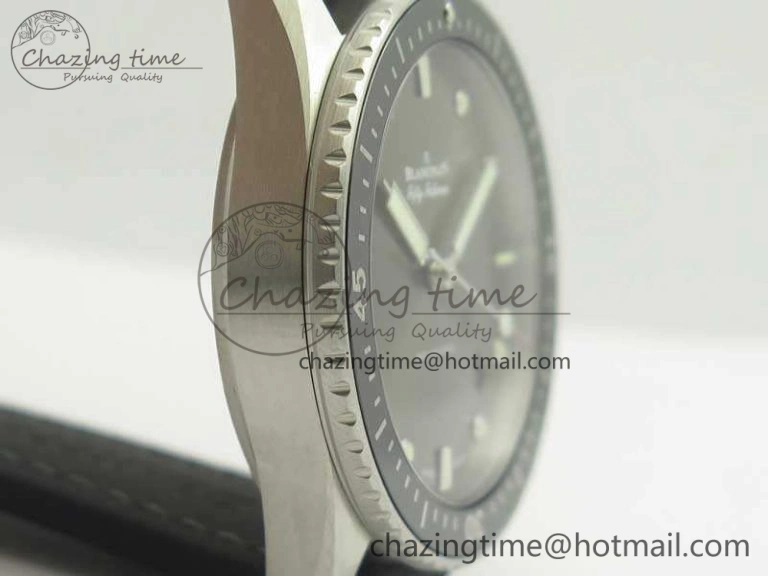 Breathable Fifty Fathoms Bathyscaphe 43mm SS ZF 1:1 Best Edition Gray Dial On Sail-Canvas Strap A 5291