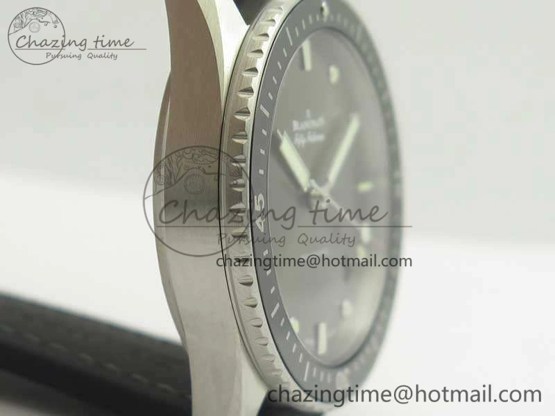 Breathable Fifty Fathoms Bathyscaphe 43mm SS ZF 1:1 Best Edition Gray Dial On Sail-Canvas Strap A 5291
