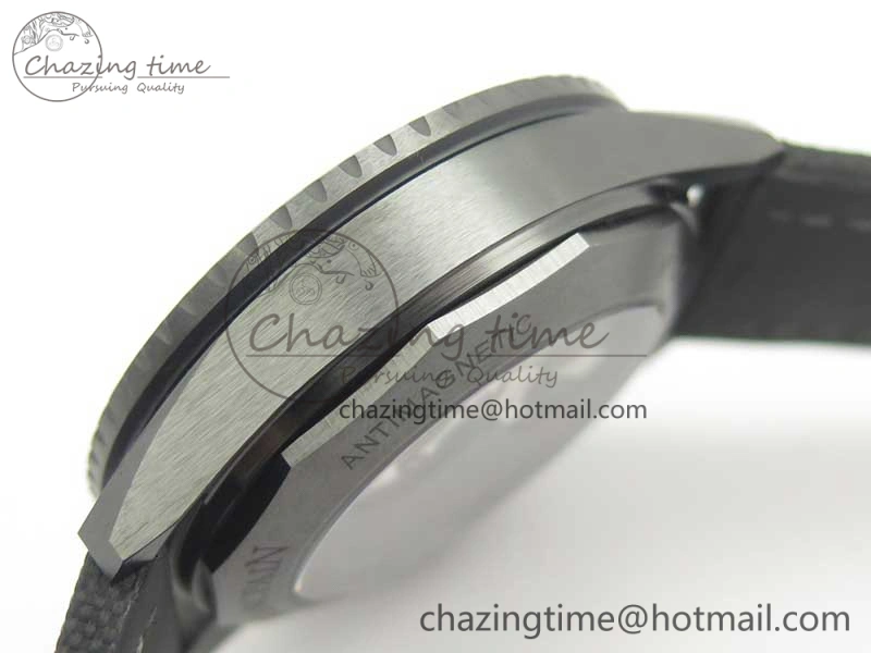 HighQuality Fifty Fathoms Bathyscaphe Black Ceramic GF 1:1 Best Edition Black Dial on Black Sail-Canvas Strap A1315 (Free Rubber Strap) 5287