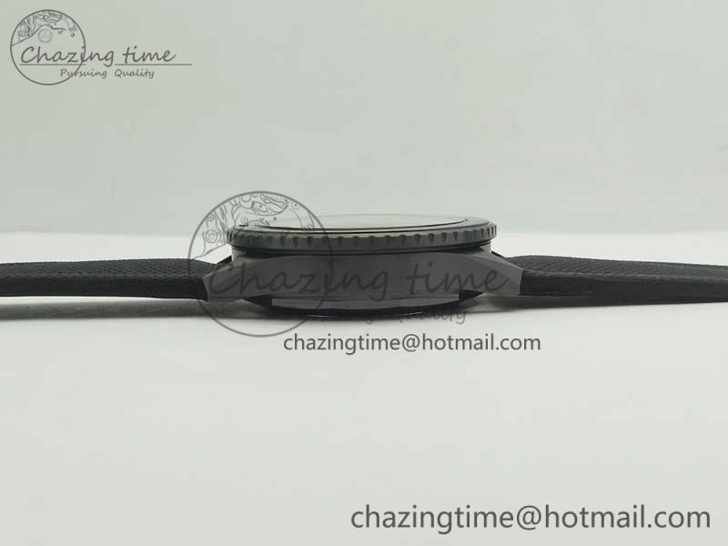 HighQuality Fifty Fathoms Bathyscaphe Black Ceramic GF 1:1 Best Edition Black Dial on Black Sail-Canvas Strap A1315 (Free Rubber Strap) 5287