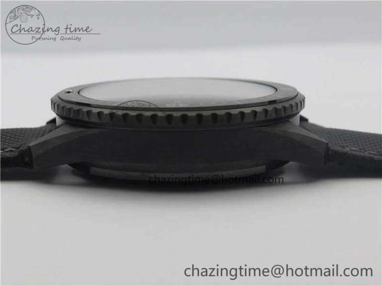 WellDesigned Fifty Fathoms Bathyscaphe Black Ceramic ZF 1:1 Best Edition Black Dial on Black Sail-Canvas Strap A 5274