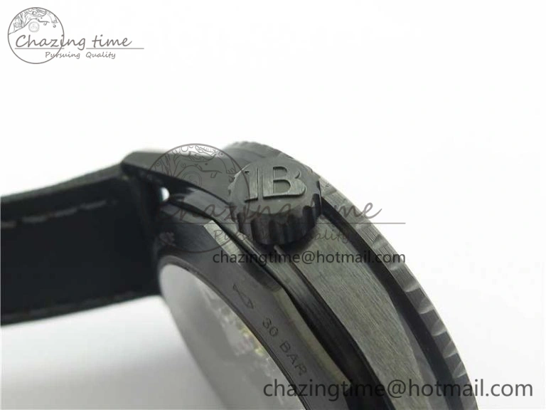 WellDesigned Fifty Fathoms Bathyscaphe Black Ceramic ZF 1:1 Best Edition Black Dial on Black Sail-Canvas Strap A 5274