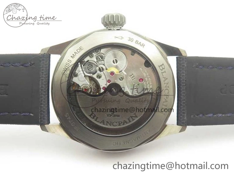 Breathable Fifty Fathoms Bathyscaphe Ceramic ZF 1:1 Best Edition Blue Dial on Blue Sail-Canvas Strap A 5290