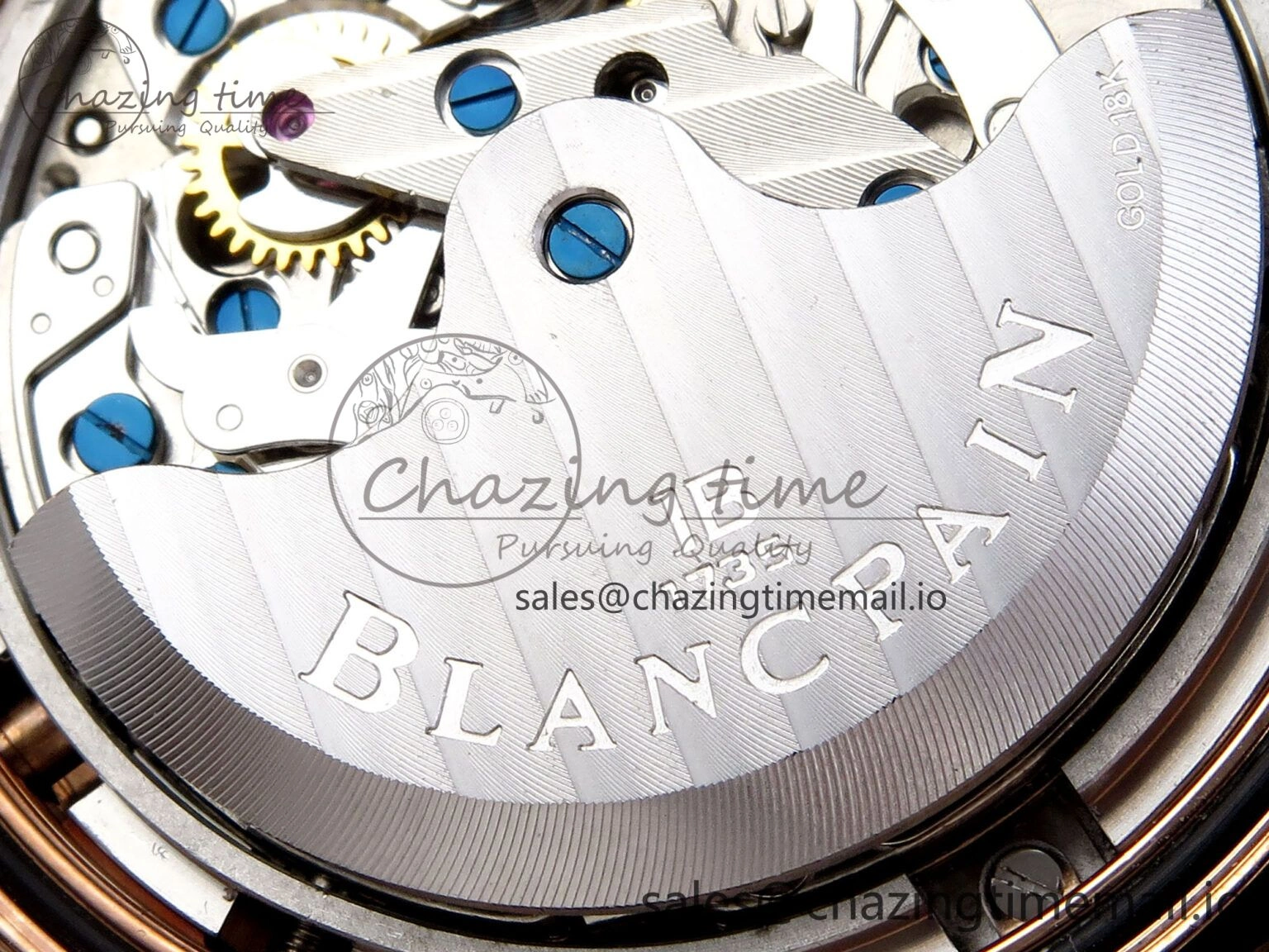 AllSeason Fifty Fathoms Chrono RG OMF 1:1 Best Edition Black Dial on Black Sail-canvas Strap A 5258