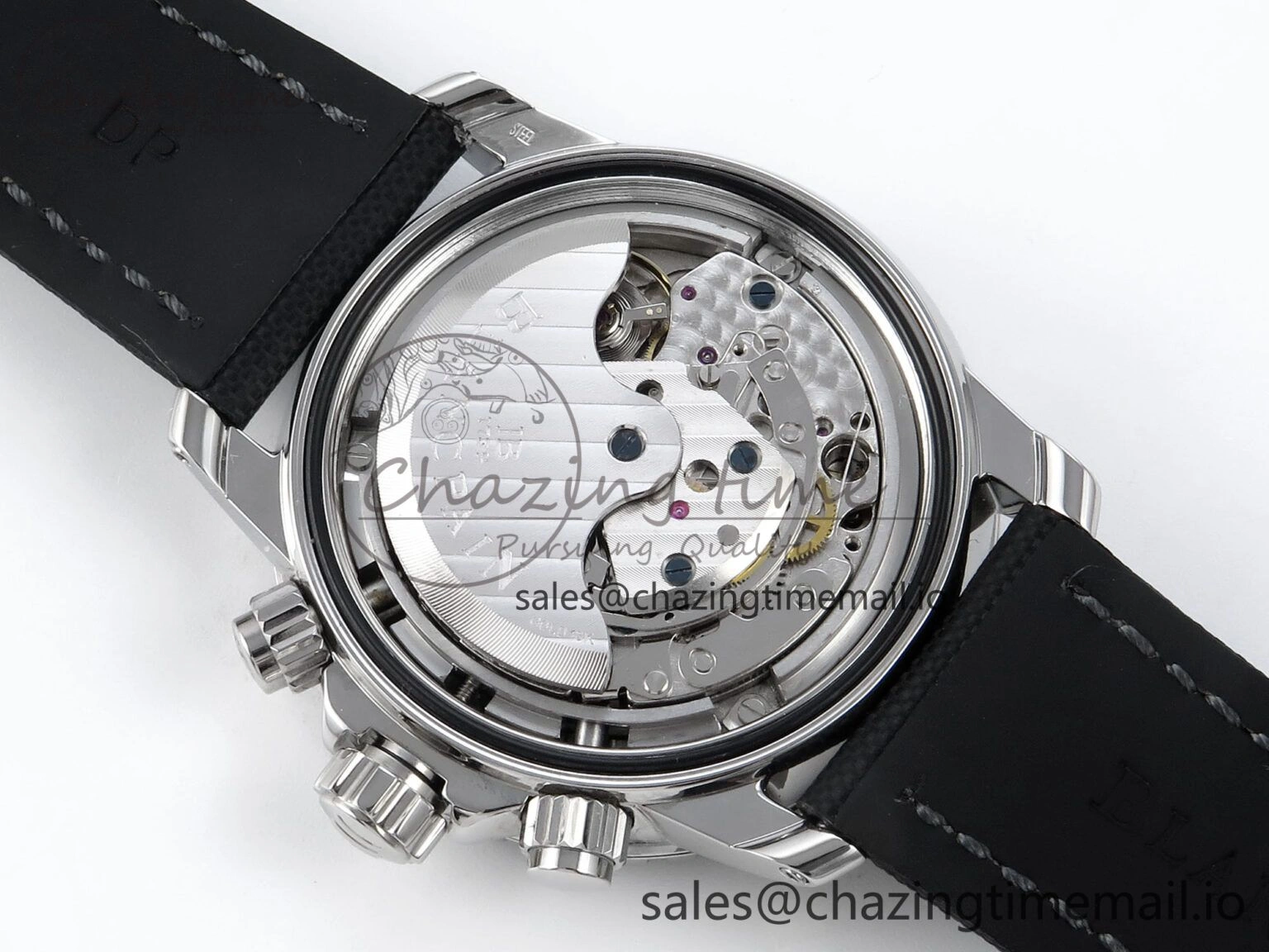 Fifty Fathoms Chrono SS OMF 1:1 Best Edition Black Dial on Black Sail-canvas Strap A Sustainable 5259