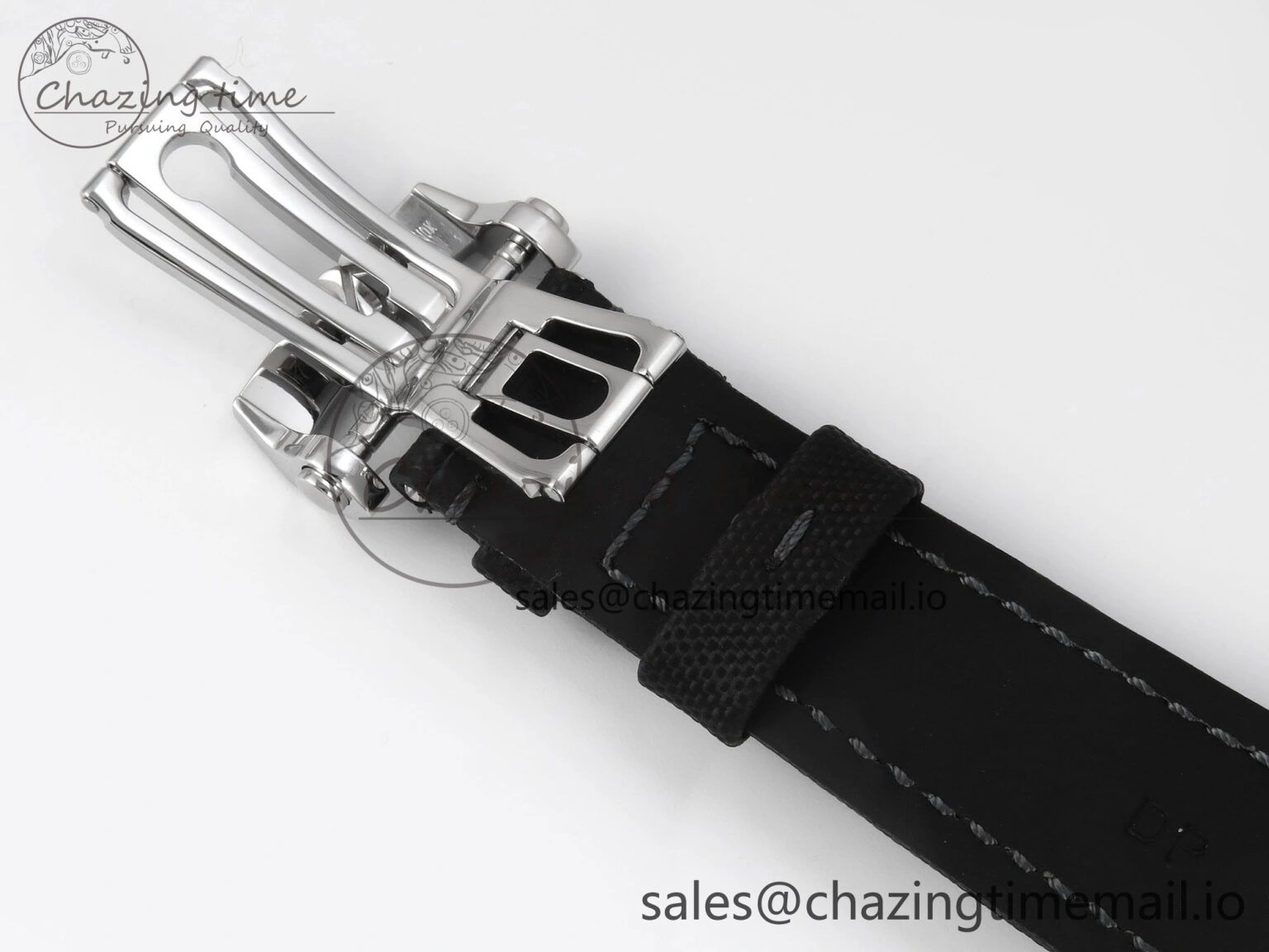 Fifty Fathoms Chrono SS OMF 1:1 Best Edition Black Dial on Black Sail-canvas Strap A Sustainable 5259