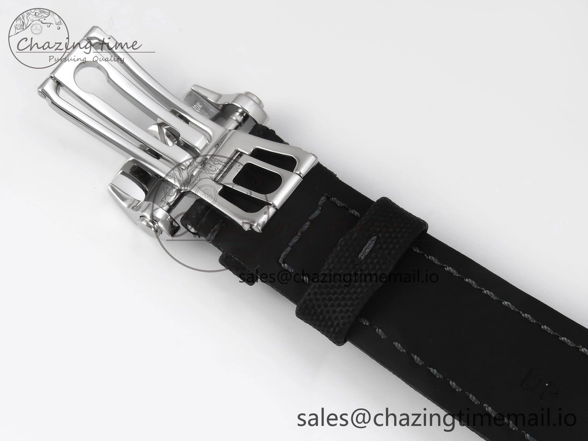 Fifty Fathoms Chrono SS OMF 1:1 Best Edition Black Dial on Black Sail-canvas Strap A Sustainable 5259