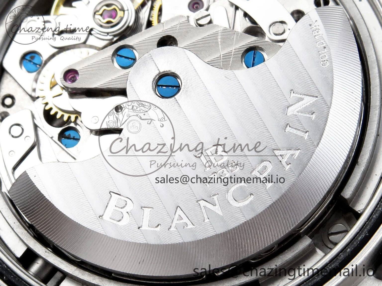 Fifty Fathoms Chrono SS OMF 1:1 Best Edition Blue Dial on Blue Sail-canvas Strap A Affordable 5261