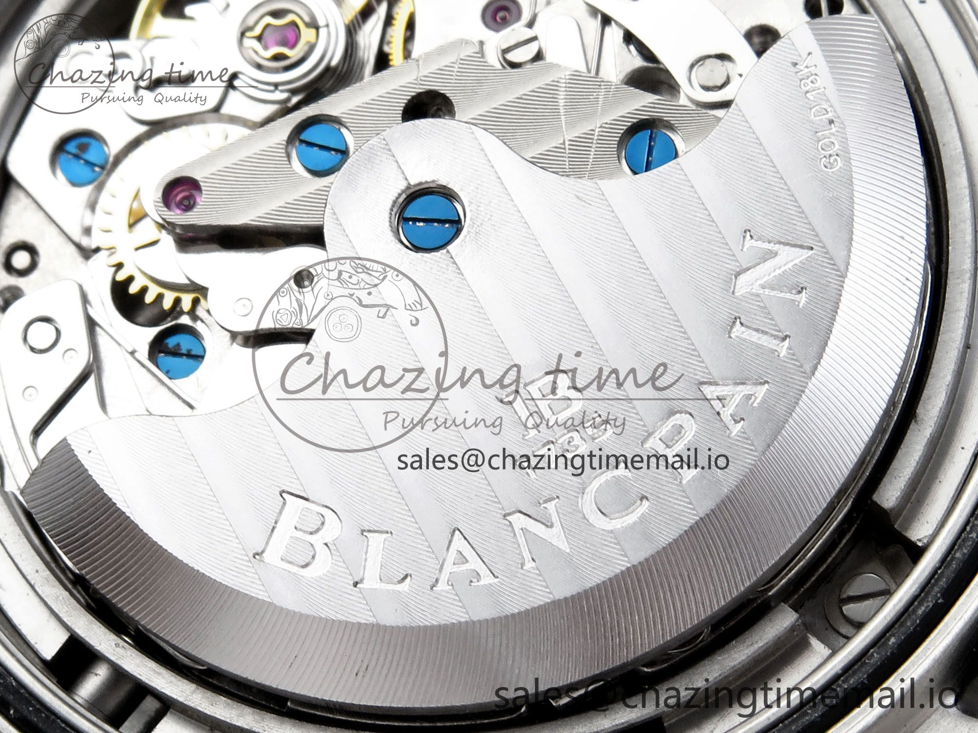 Fifty Fathoms Chrono SS OMF 1:1 Best Edition Blue Dial on Blue Sail-canvas Strap A Affordable 5261