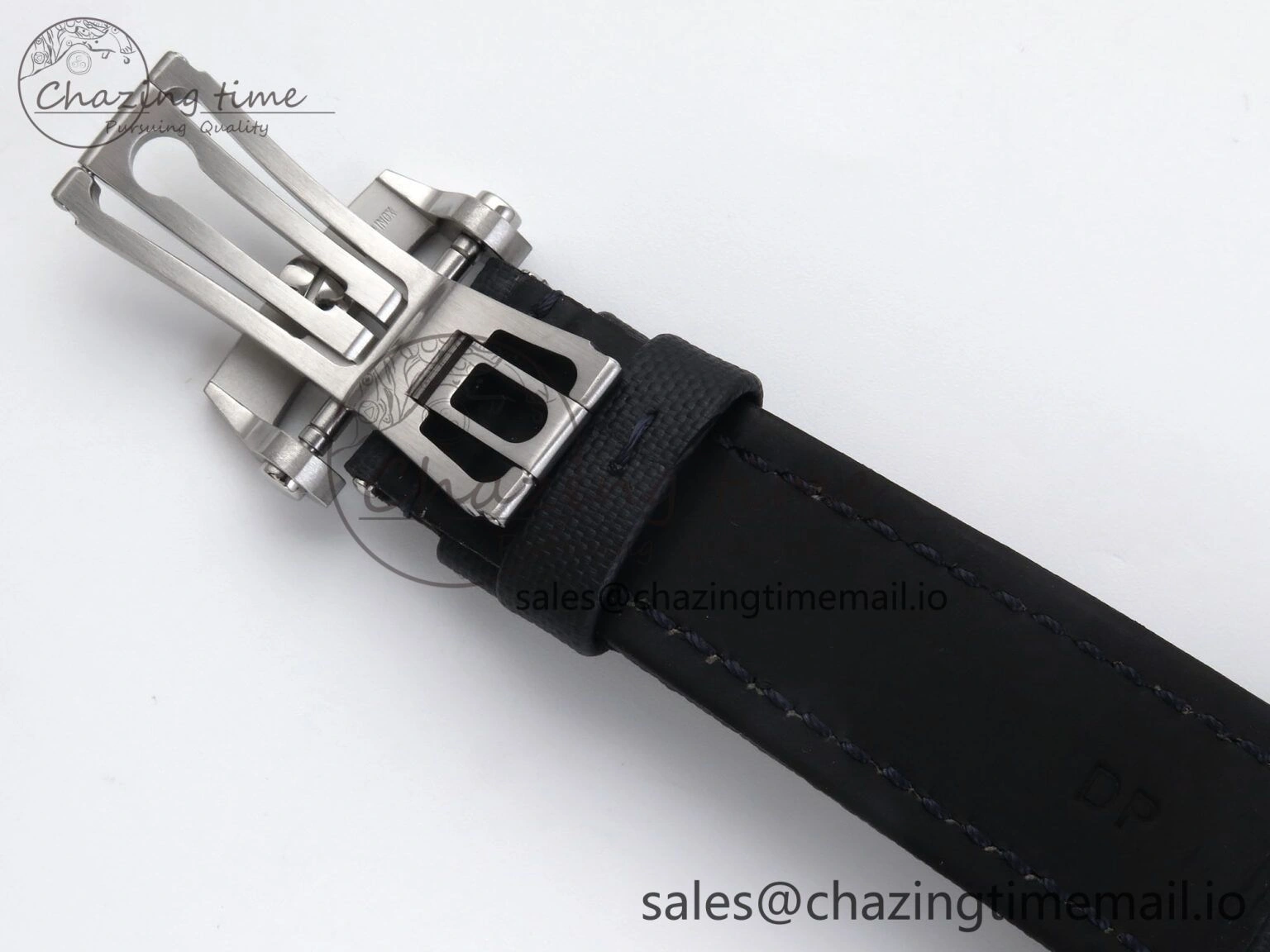 Fifty Fathoms Chrono SS OMF 1:1 Best Edition Blue Dial on Blue Sail-canvas Strap A Affordable 5261