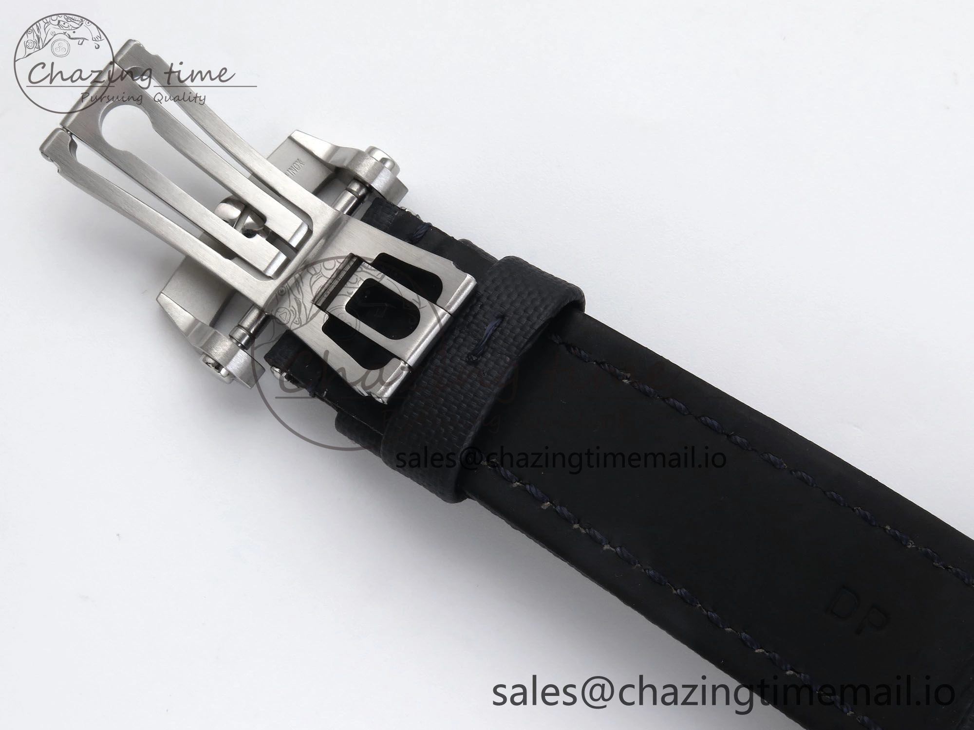 Fifty Fathoms Chrono SS OMF 1:1 Best Edition Blue Dial on Blue Sail-canvas Strap A Affordable 5261