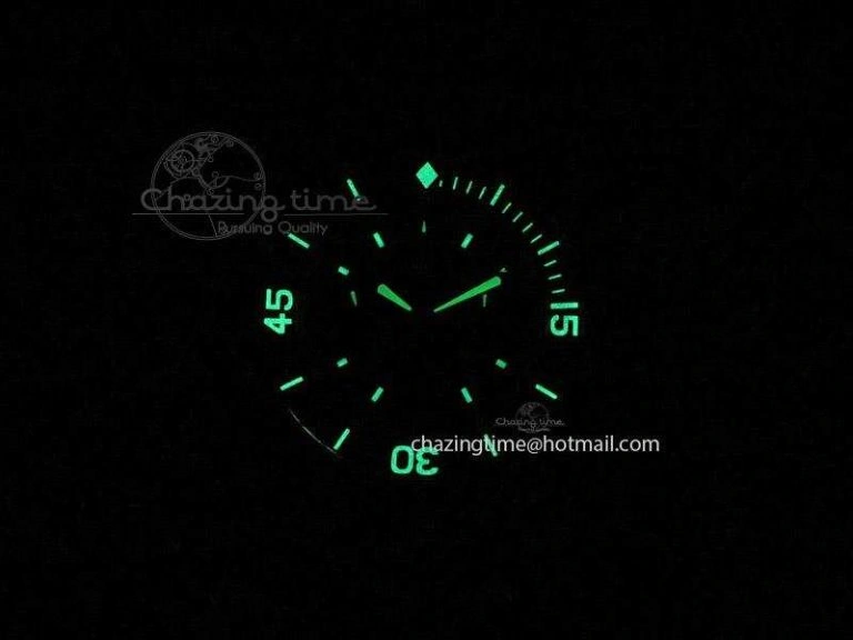UrbanChic Fifty Fathoms Chronograph Monaco RG Black Dial On Black Leather Strap A 5317