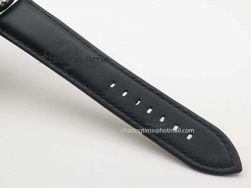 Affordable Fifty Fathoms Chronograph SS Black Number Markers Dial On Black Leather Strap A 5318