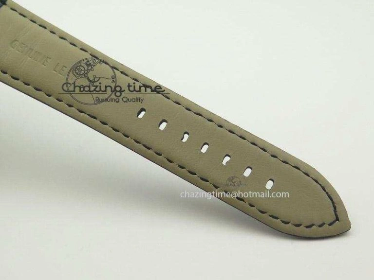 Affordable Fifty Fathoms Chronograph SS Black Number Markers Dial On Black Leather Strap A 5318