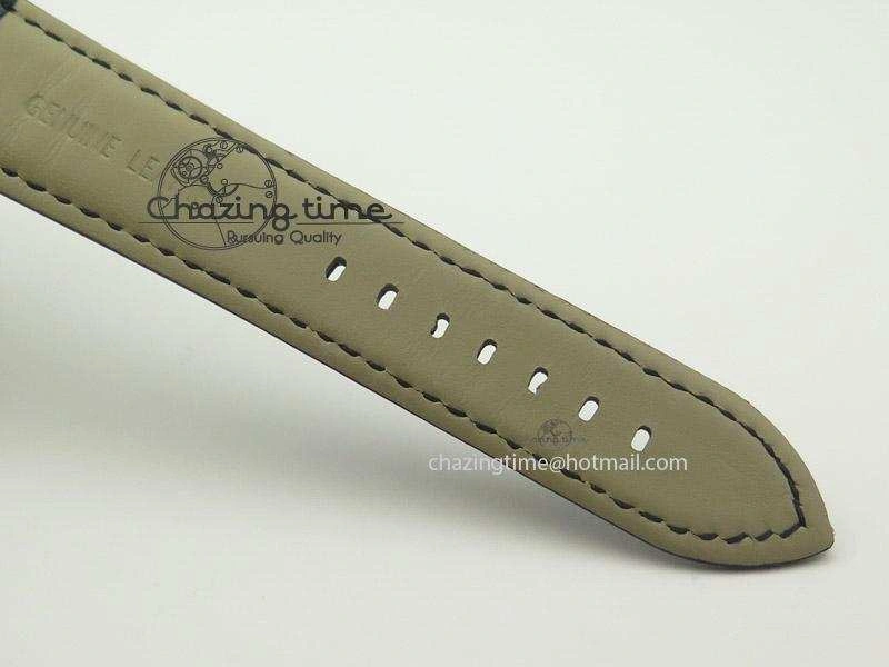 Affordable Fifty Fathoms Chronograph SS Black Number Markers Dial On Black Leather Strap A 5318