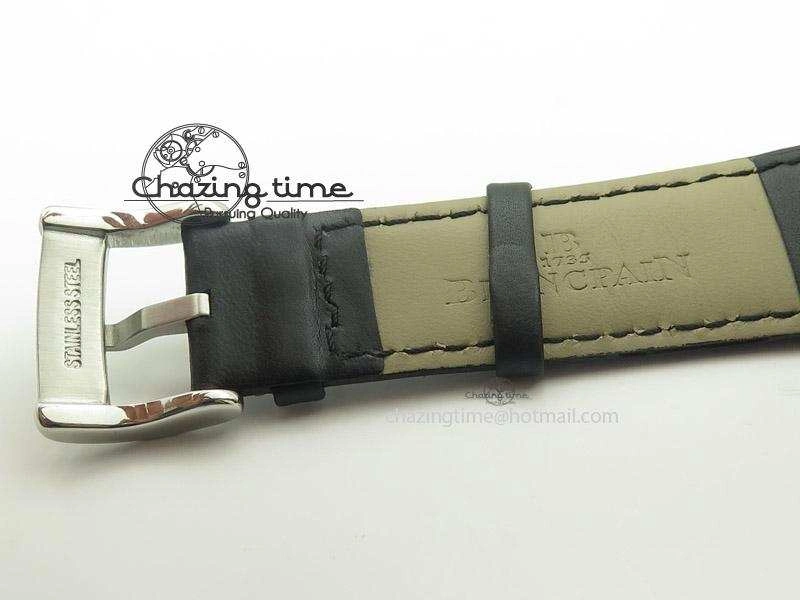 Affordable Fifty Fathoms Chronograph SS Black Number Markers Dial On Black Leather Strap A 5318