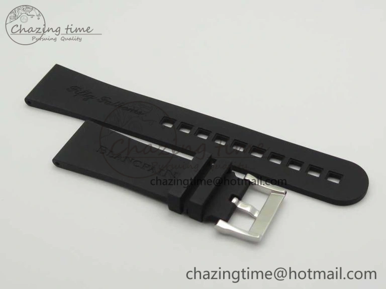 Fifty Fathoms Chronograph SS OMF 1:1 Best Edition Black Dial on Black Nylon Strap A EasyCare 5277