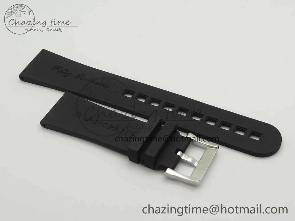 Fifty Fathoms Chronograph SS OMF 1:1 Best Edition Black Dial on Black Nylon Strap A EasyCare 5277