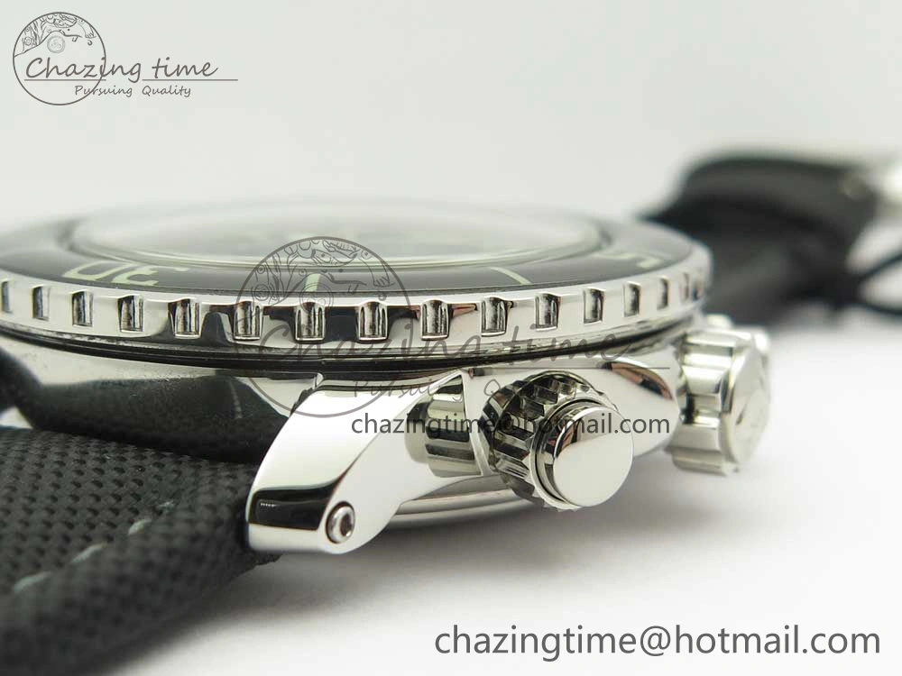 Fifty Fathoms Chronograph SS OMF 1:1 Best Edition Black Dial on Black Nylon Strap A EasyCare 5277