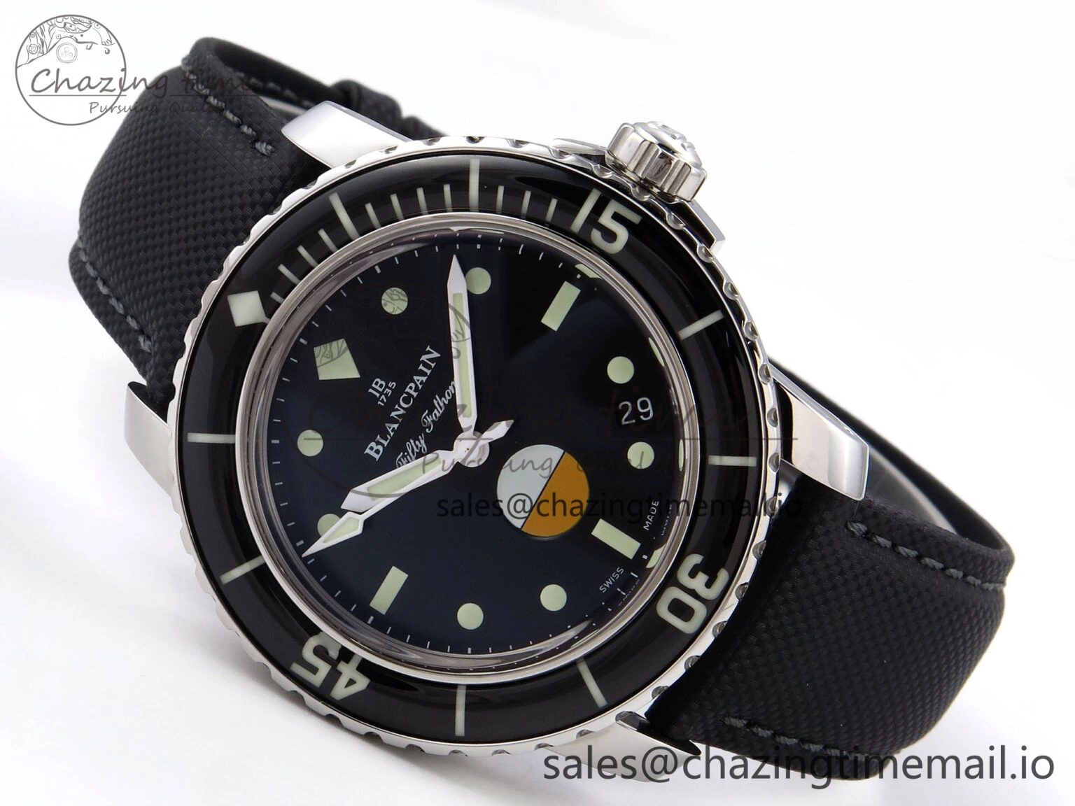 Fifty Fathoms MIL-SPEC ZF 1:1 Best Edition on Sail-canvas Strap A Popular 5262