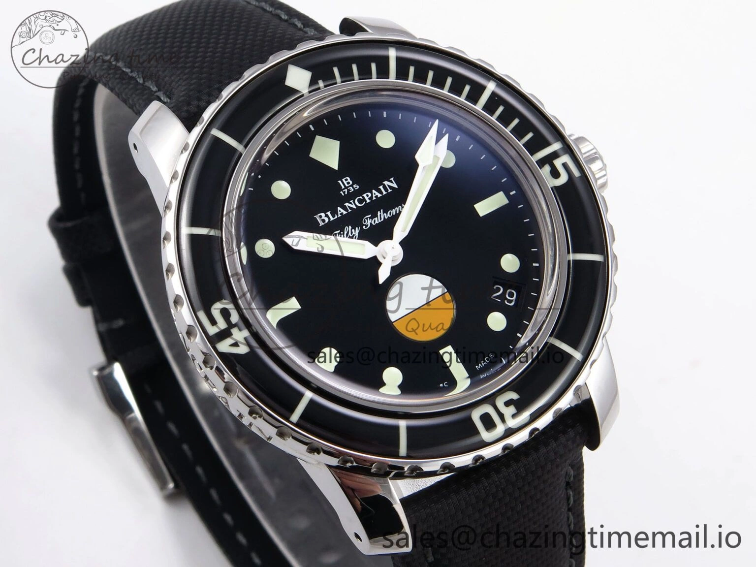 Fifty Fathoms MIL-SPEC ZF 1:1 Best Edition on Sail-canvas Strap A Popular 5262