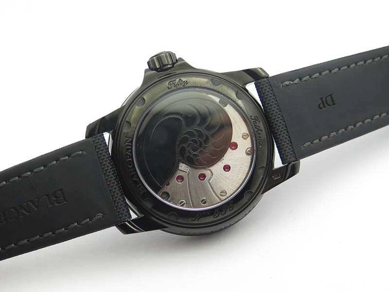 Sophisticated Fifty Fathoms PVD Dark Knight ZF 1:1 Best Edition Black Dial On Sail-canvas Strap A 5309