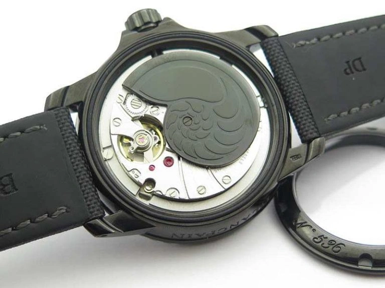 Sophisticated Fifty Fathoms PVD Dark Knight ZF 1:1 Best Edition Black Dial On Sail-canvas Strap A 5309