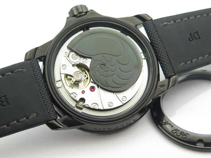 Sophisticated Fifty Fathoms PVD Dark Knight ZF 1:1 Best Edition Black Dial On Sail-canvas Strap A 5309