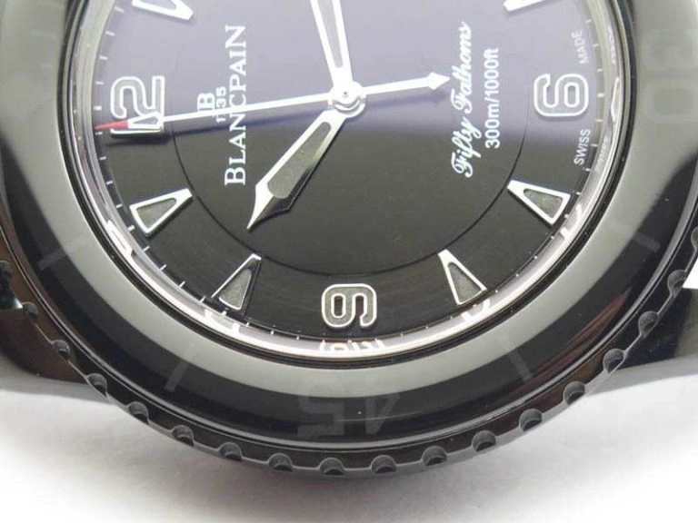 Sophisticated Fifty Fathoms PVD Dark Knight ZF 1:1 Best Edition Black Dial On Sail-canvas Strap A 5309