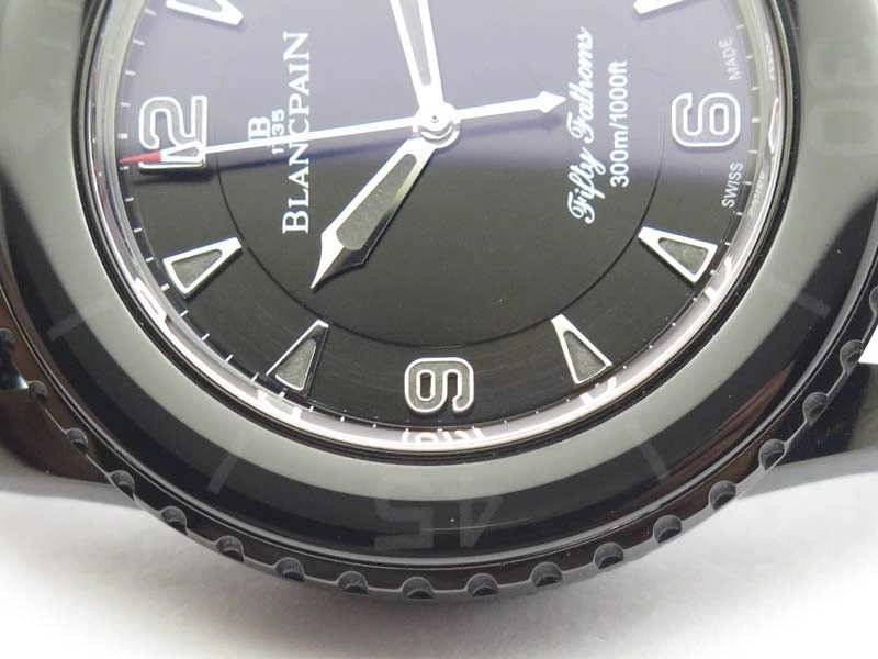 Sophisticated Fifty Fathoms PVD Dark Knight ZF 1:1 Best Edition Black Dial On Sail-canvas Strap A 5309