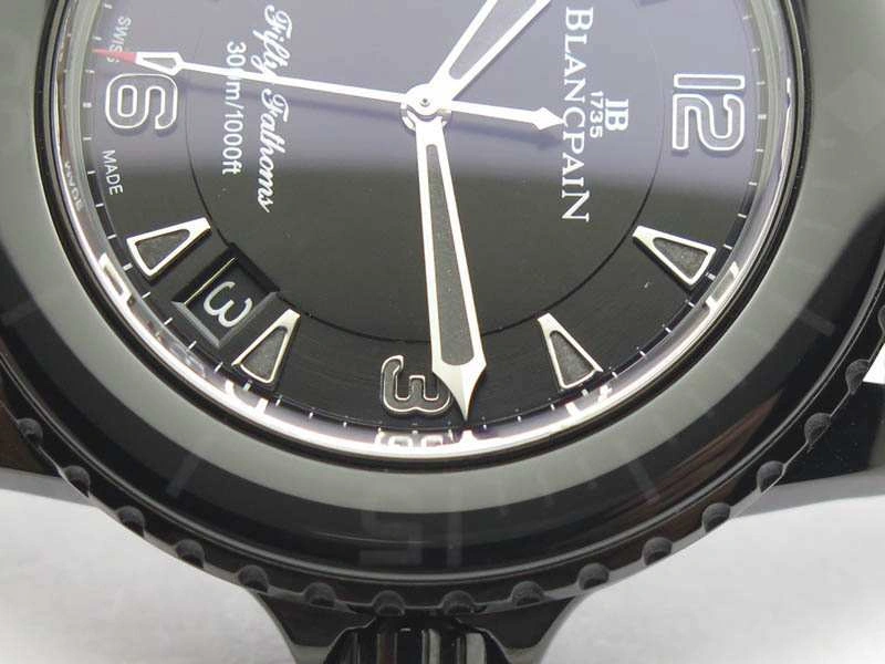 Sophisticated Fifty Fathoms PVD Dark Knight ZF 1:1 Best Edition Black Dial On Sail-canvas Strap A 5309