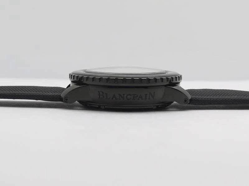 Sophisticated Fifty Fathoms PVD Dark Knight ZF 1:1 Best Edition Black Dial On Sail-canvas Strap A 5309