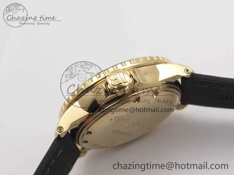 ZipUp Fifty Fathoms RG Black ZF 1:1 Best Edition Black Dial On Sail-Canvas Strap A2836 (Free Extra Strap) 5307