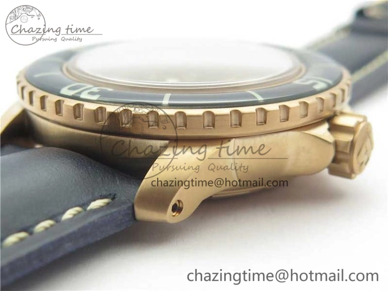 Fifty Fathoms RG  Blue ZF 1:1 Best Edition on Blue Leather Strap A Packable 5273