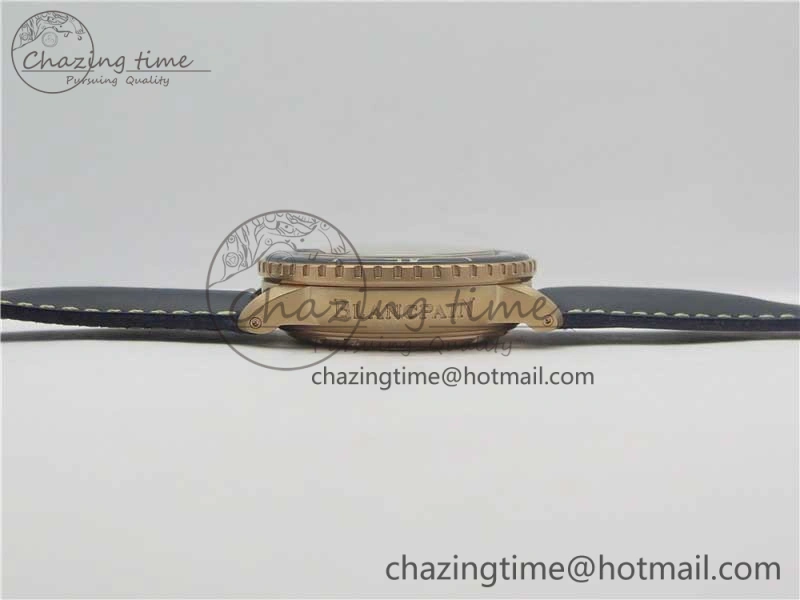 Fifty Fathoms RG  Blue ZF 1:1 Best Edition on Blue Leather Strap A Packable 5273