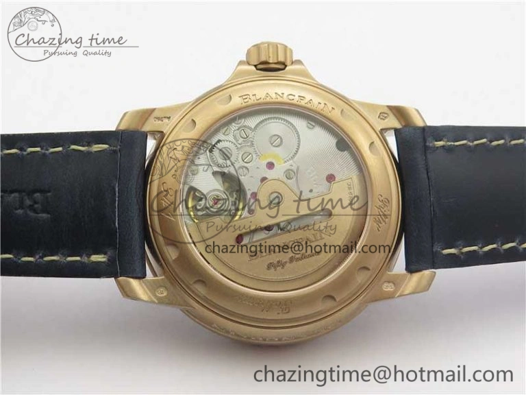 Fifty Fathoms RG  Blue ZF 1:1 Best Edition on Blue Leather Strap A Packable 5273