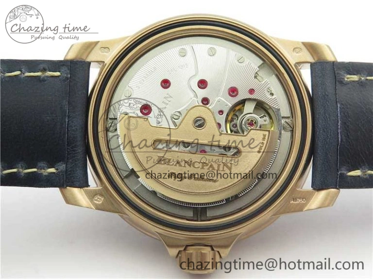 Fifty Fathoms RG  Blue ZF 1:1 Best Edition on Blue Leather Strap A Packable 5273