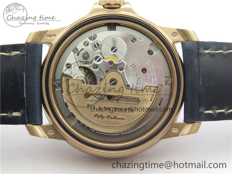 Fifty Fathoms RG  Blue ZF 1:1 Best Edition on Blue Leather Strap A Packable 5273