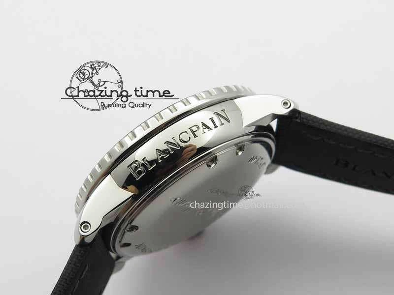 Refined Fifty Fathoms SS Black ZF 1:1 Best Edition Black Dial On Sail Canvas Strap A2836 (Free Extra Strap) 5311