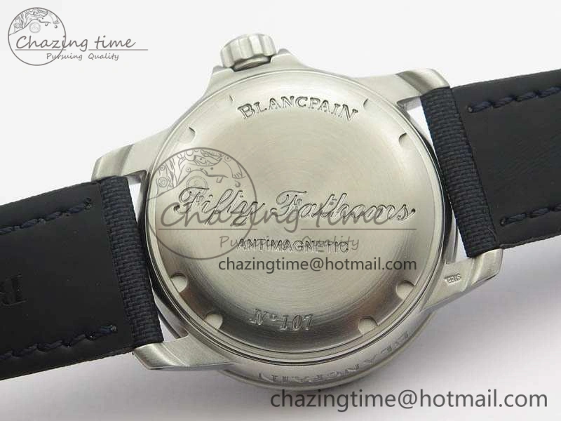 HighPerformance Fifty Fathoms SS Blue ZF 1:1 Best Edition Blue Dial On Sail Canvas Strap A2836 (Free Extra Strap) 5304