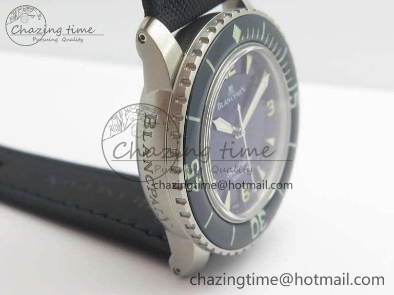 HighPerformance Fifty Fathoms SS Blue ZF 1:1 Best Edition Blue Dial On Sail Canvas Strap A2836 (Free Extra Strap) 5304