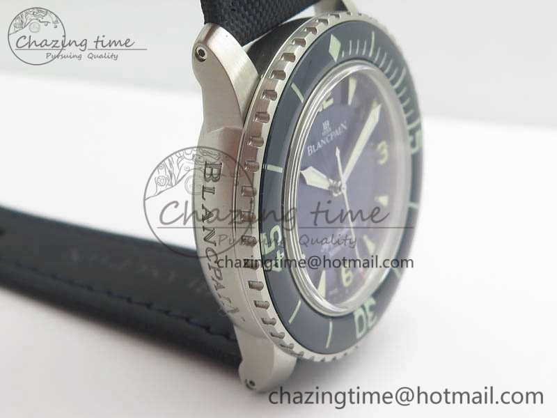 HighPerformance Fifty Fathoms SS Blue ZF 1:1 Best Edition Blue Dial On Sail Canvas Strap A2836 (Free Extra Strap) 5304